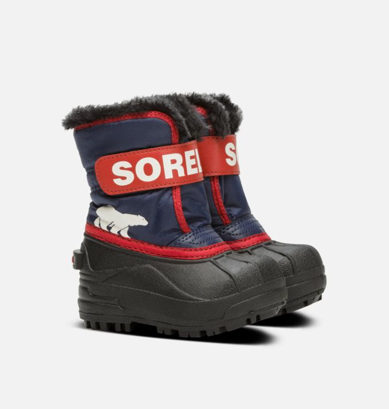 Sorel Barn Vinterkängor Marinblå/Röda - Toddler Commander™ - ZVX-348162